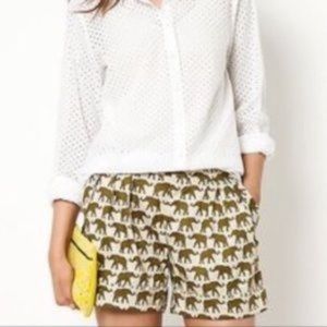 Anthropologie Cartonnier elephant shorts